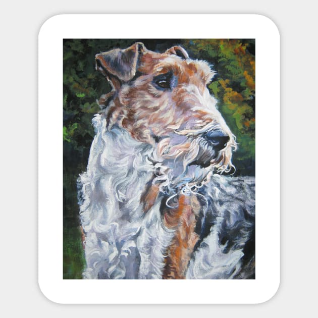 wire fox terrier fine art painting Sticker by LASHEPARD